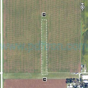 Aerial image of the airport with runways marked.